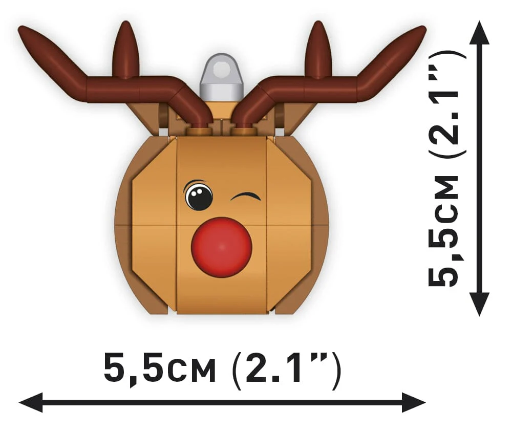 Christmas Reindeer brick model decoration - COBI 20014 - 67 bricks - Image 5