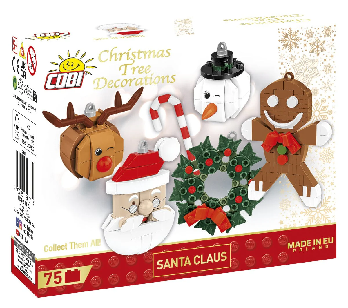 Christmas Santa brick model decoration - COBI 20011 - 74 bricks - Image 3