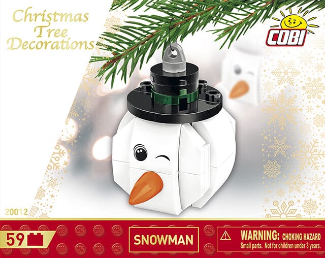Christmas Snowman brick model decoration - COBI 20012 - 59 bricks