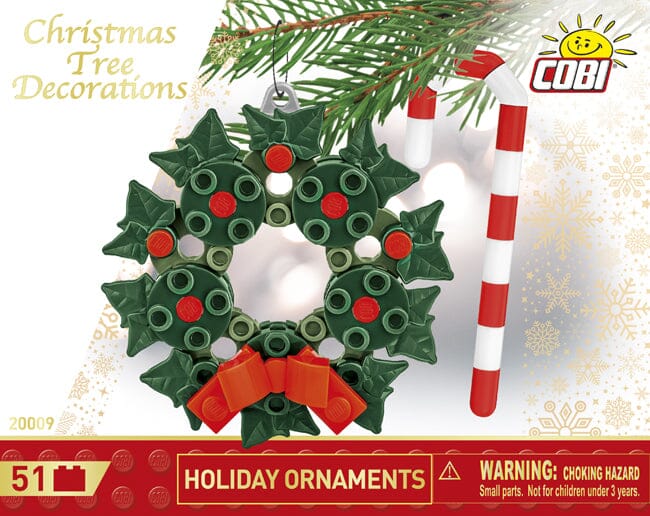 Christmas wreath brick model decoration - COBI 20009 - 51 bricks