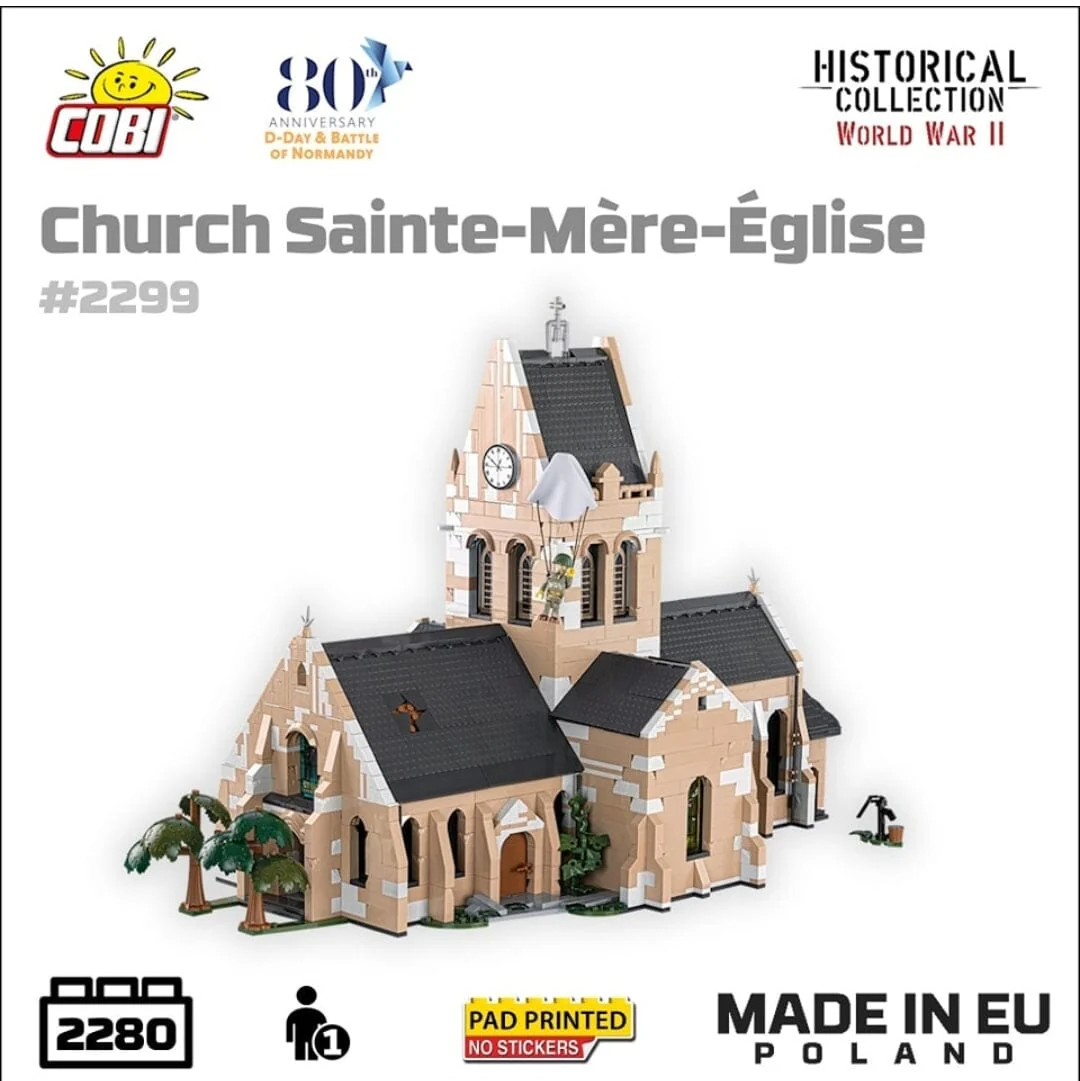 Church Sainte-Mere-Eglise brick model - COBI 2299 - 2280 bricks - Image 3