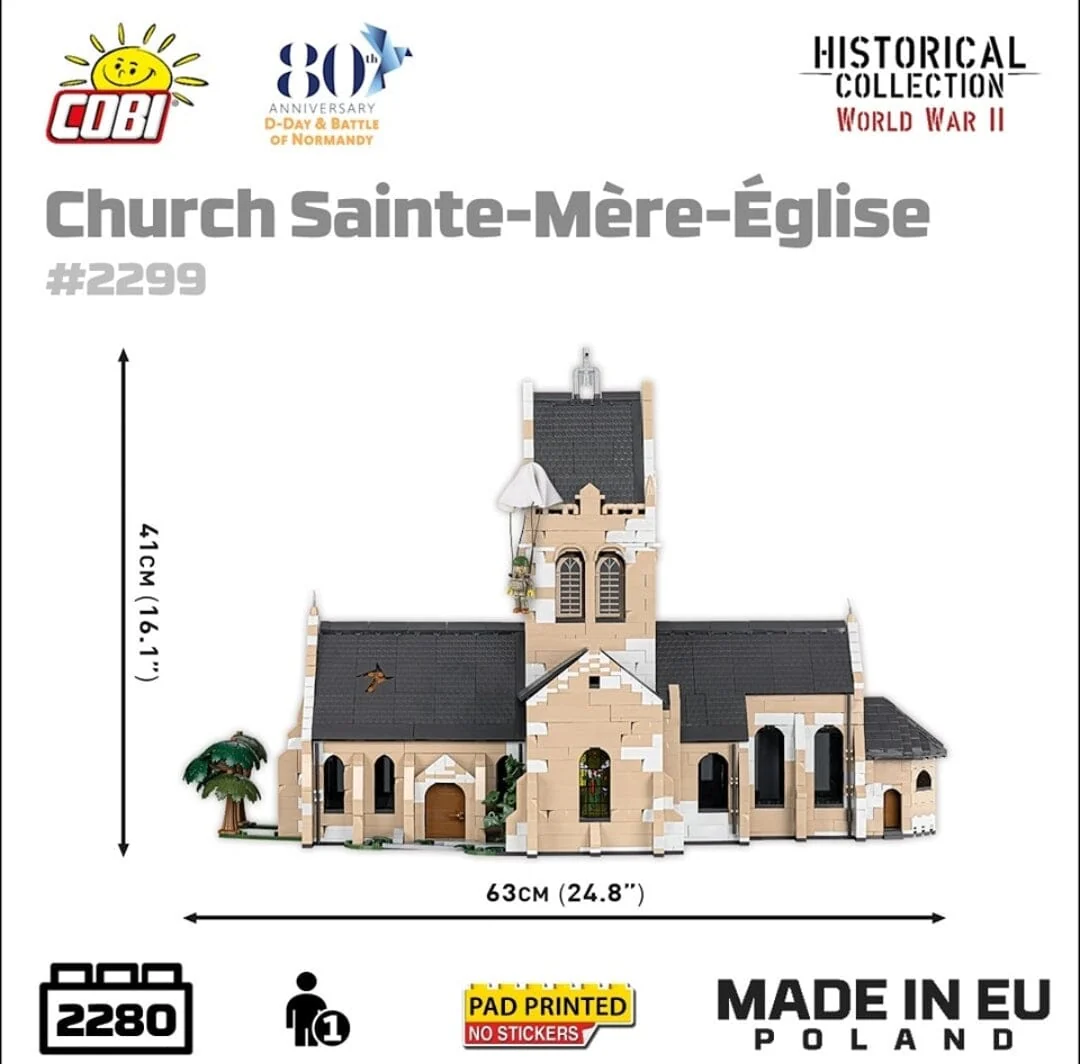 Church Sainte-Mere-Eglise brick model - COBI 2299 - 2280 bricks - Image 5