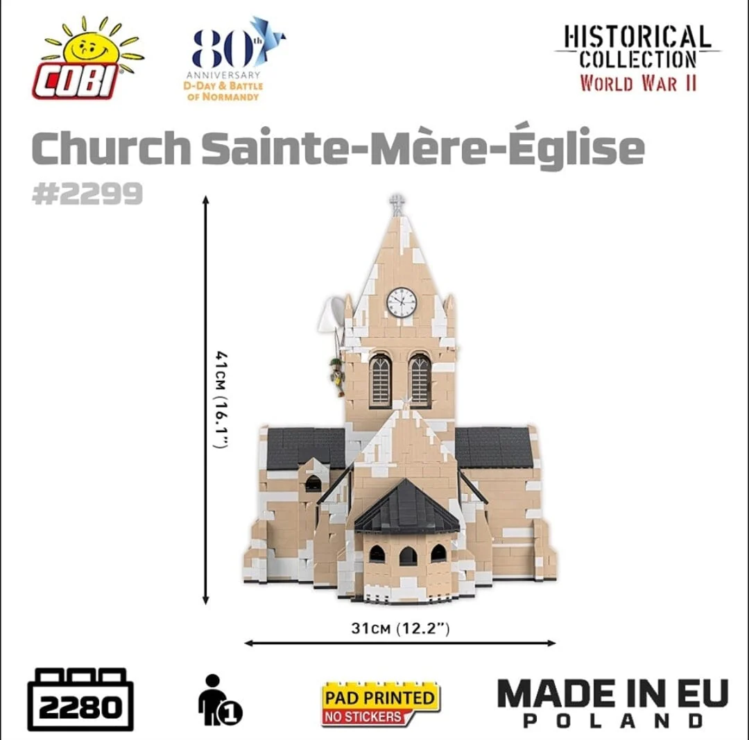 Church Sainte-Mere-Eglise brick model - COBI 2299 - 2280 bricks - Image 6