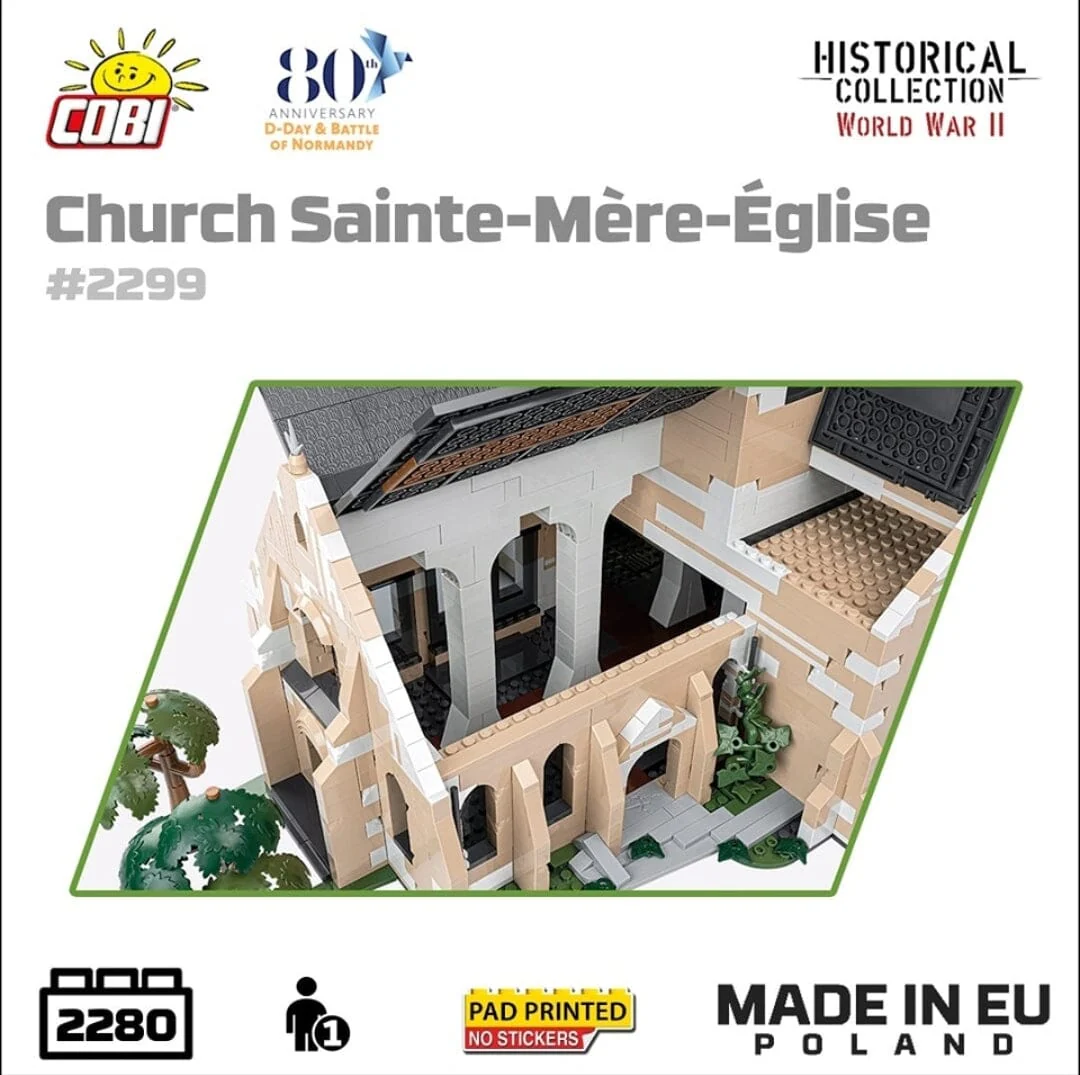 Church Sainte-Mere-Eglise brick model - COBI 2299 - 2280 bricks - Image 8