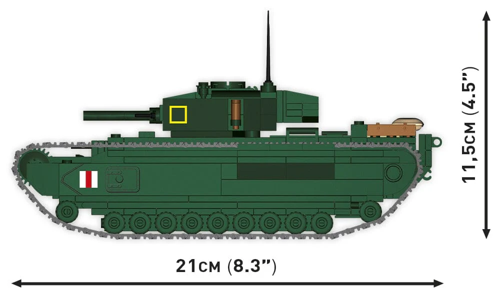 Churchill MK.IV brick tank model - COBI 3128 - 668 bricks - Image 2