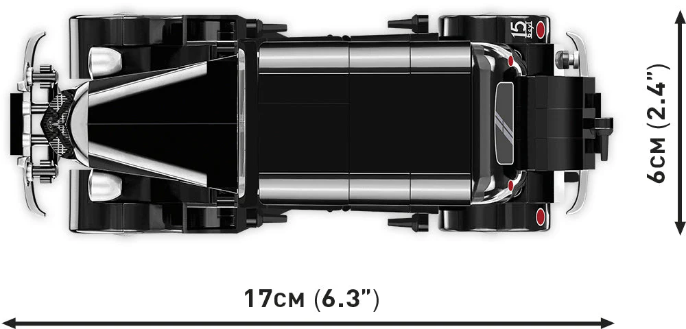 Citroen 15CV Six D brick car model - COBI 2267 - 262 bricks - Image 4