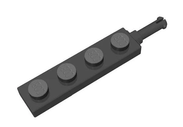 1X4 With Two-Wheel Axle, Black