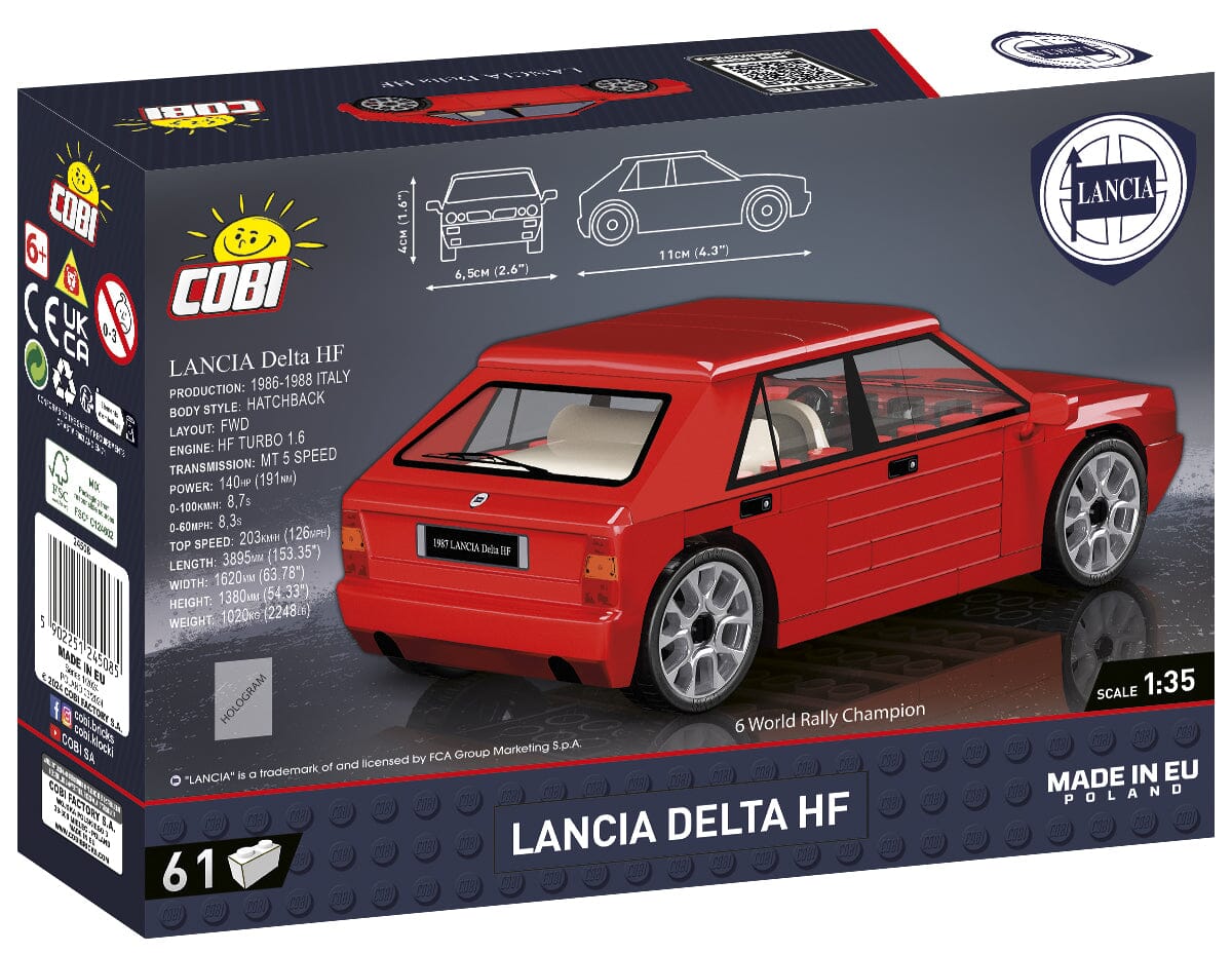 COBI Lancia Delta HF brick model car - COBI 24508 - 61 bricks - Image 3