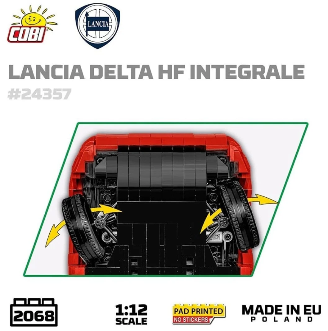 COBI Lancia Delta HF Intg. brick model car - COBI 24357 - 2068 bricks - Image 11