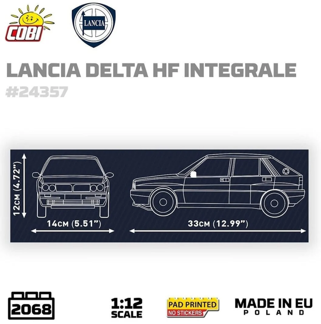 COBI Lancia Delta HF Intg. brick model car - COBI 24357 - 2068 bricks - Image 12