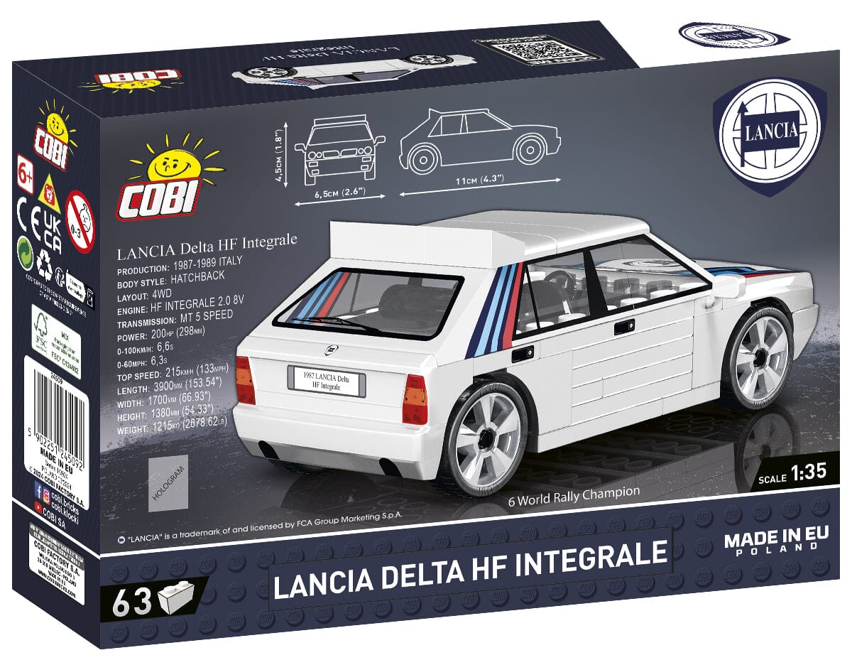 COBI Lancia Delta HF Intg. brick model car - COBI 24509 - 63 bricks - Image 3