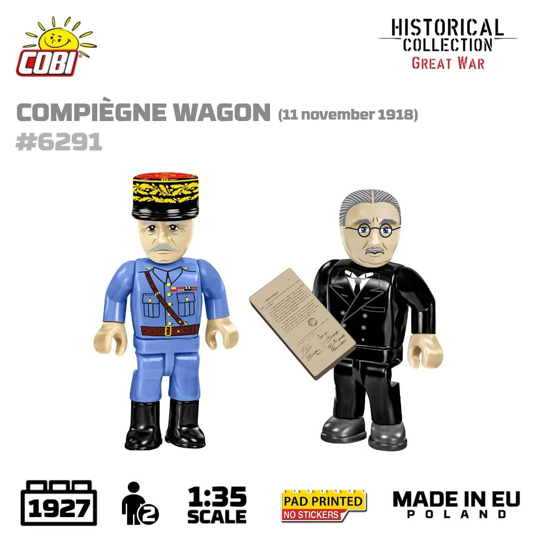 Compiegne wagon brick model 1918 - COBI 6291 - 1945 bricks - Image 4