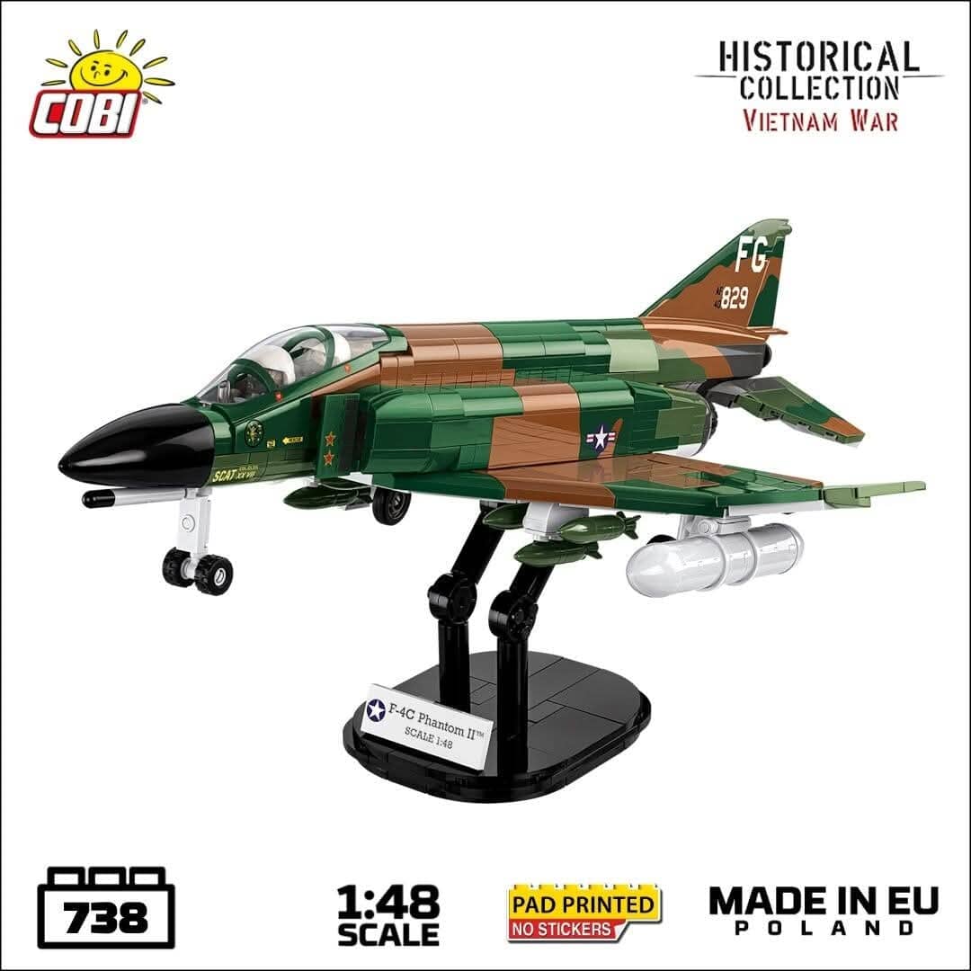 F-4C Phantom II (Vietnam War) brick plane model - COBI 2427 - 738 bricks - Image 2