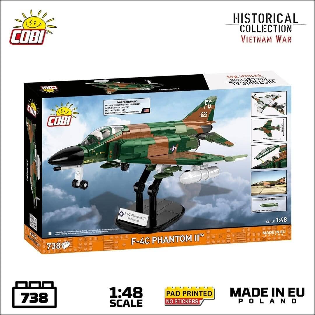F-4C Phantom II (Vietnam War) brick plane model - COBI 2427 - 738 bricks - Image 4