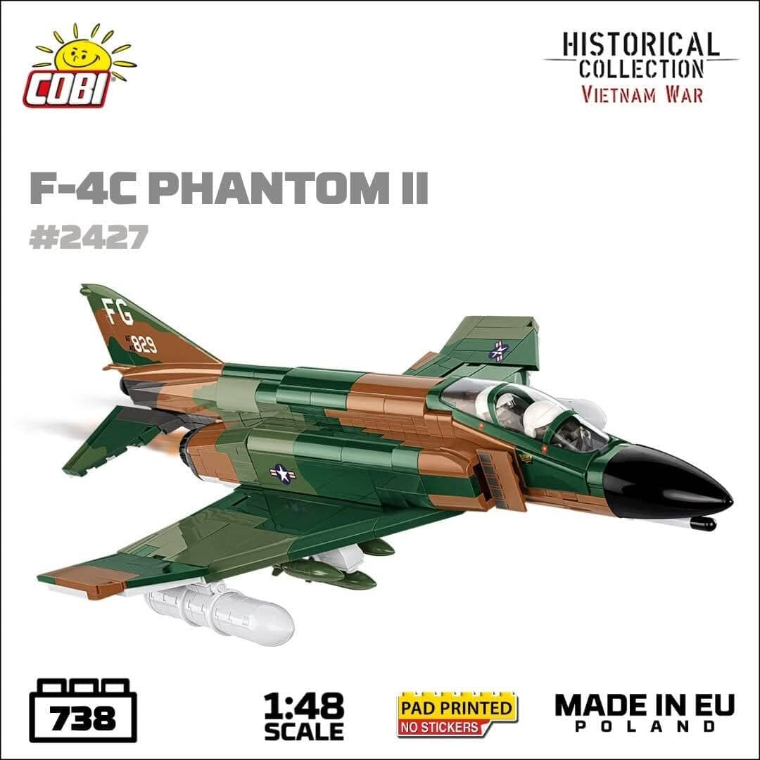 F-4C Phantom II (Vietnam War) brick plane model - COBI 2427 - 738 bricks - Image 5