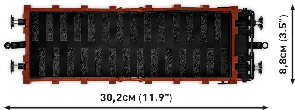 German Railway Guterwagen TYP OMMR 32 LINZ brick model - COBI 6285 - 584 bricks - Image 6