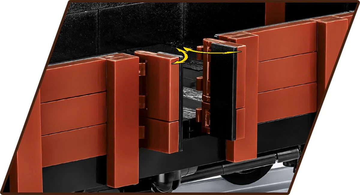 German Railway Guterwagen TYP OMMR 32 LINZ brick model - COBI 6285 - 584 bricks - Image 8