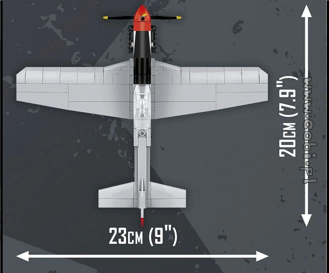 Top Gun Mustang P-51D brick plane model - COBI 5847 - 150 bricks - Image 4
