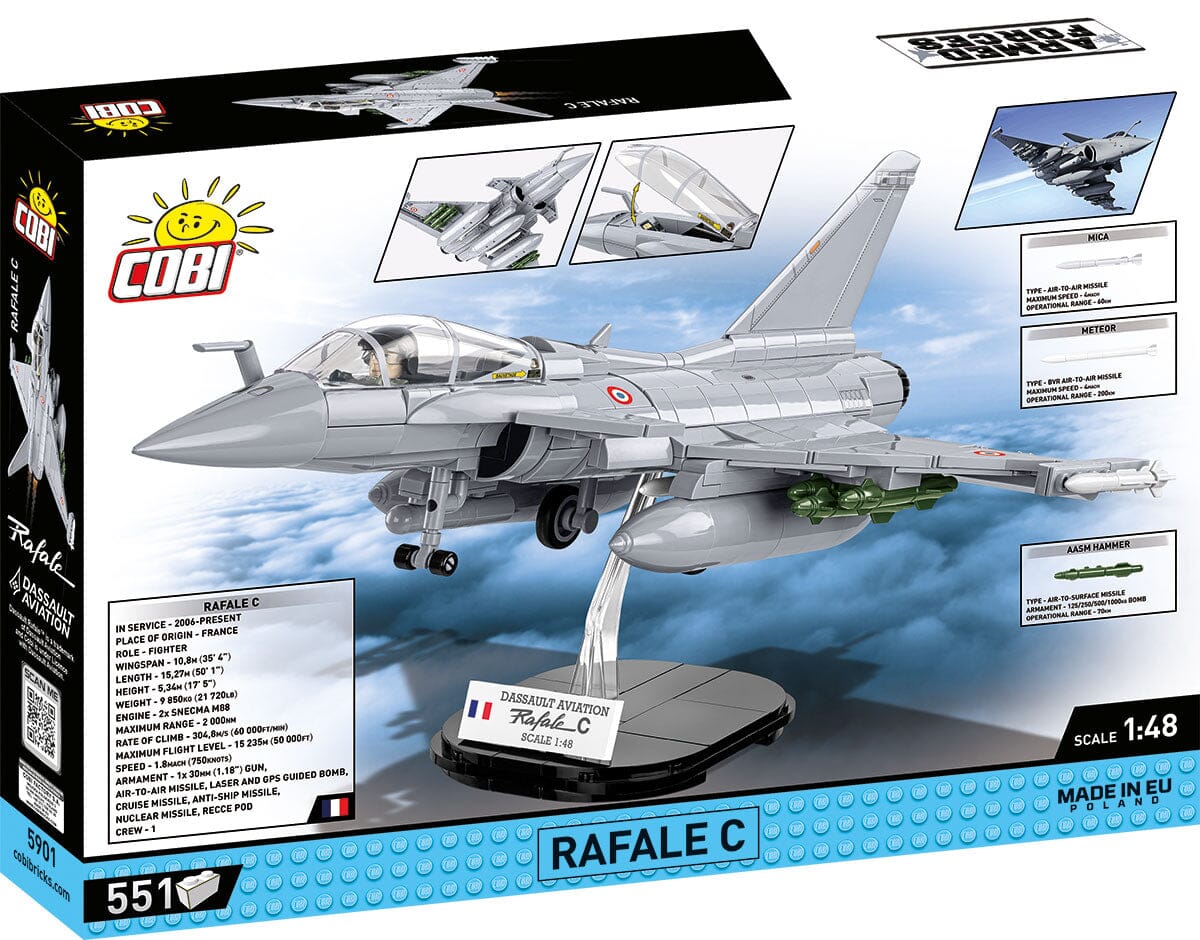 Dassault Rafale C brick plane model - COBI 5901 - 551 bricks - Image 3