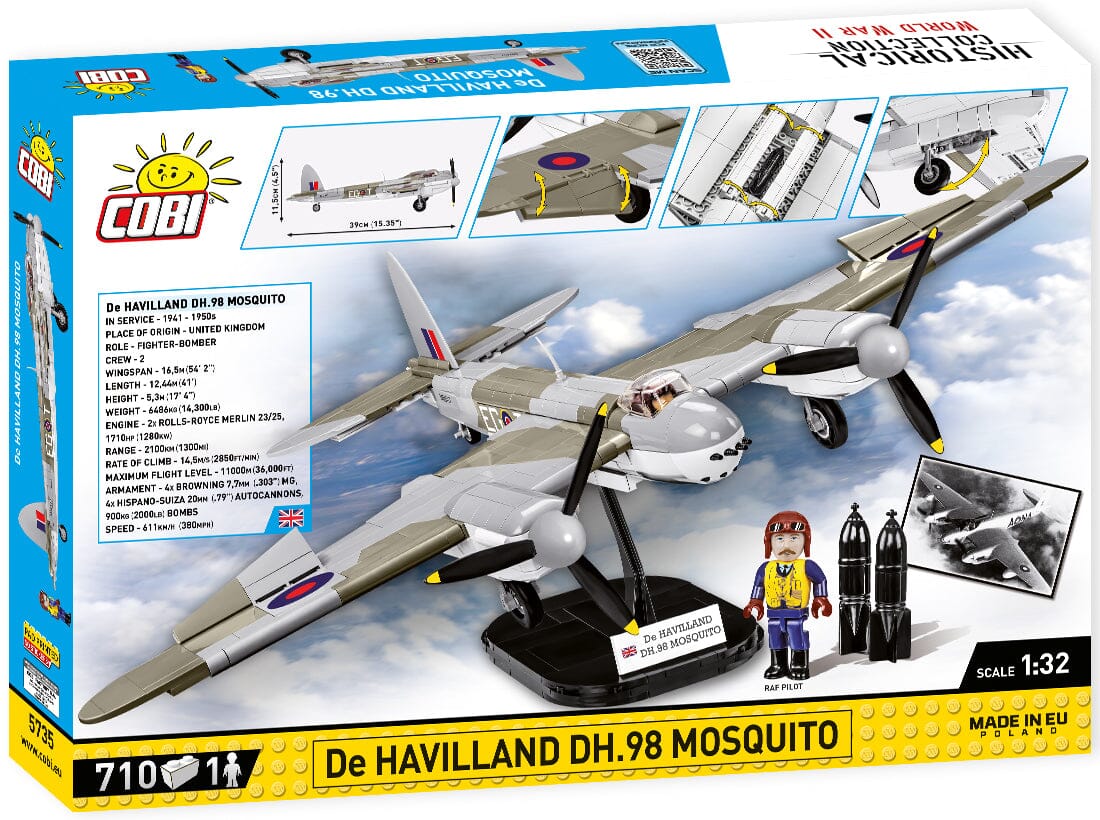 De Havilland DH-98 Mosquito brick plane model - COBI 5735 - 710 bricks - Image 2