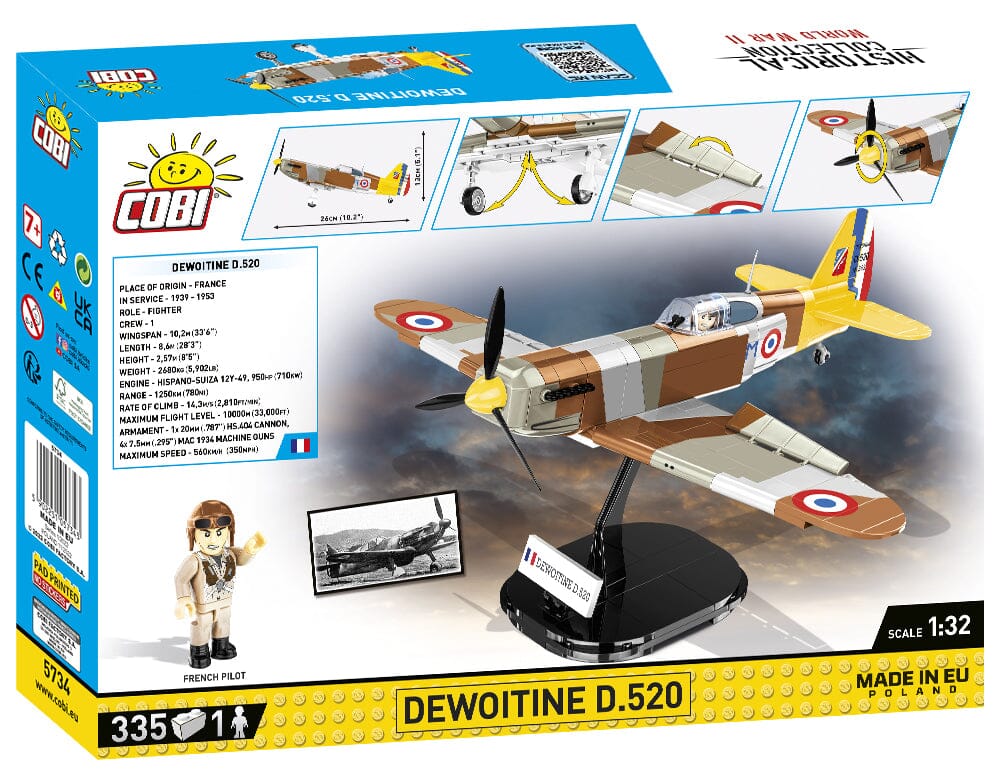 Dewoitine D.520 - brick plane model - COBI 5734 - 335 bricks - Image 2