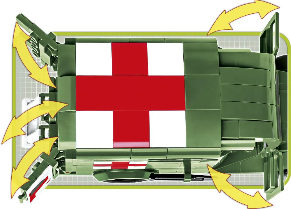 Dodge WC-54 Ambulance - COBI 2257 - 293 bricks - Image 4