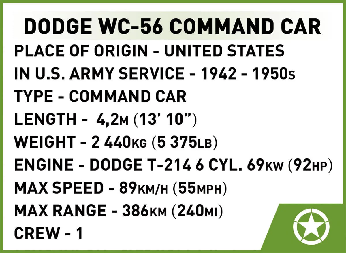 Dodge WC-56 - COBI 3111 - 208 brick command car - Image 10