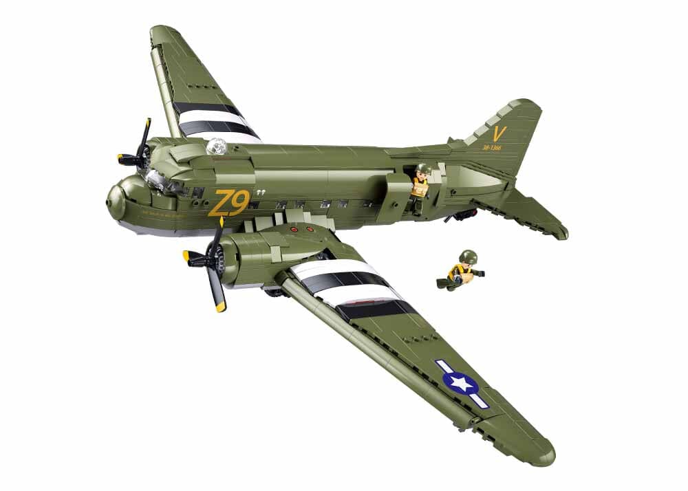 Douglas C-47S Skytrain (Dakota) brick plane model - Sluban M38-B1366 - 1015 bricks - Image 2