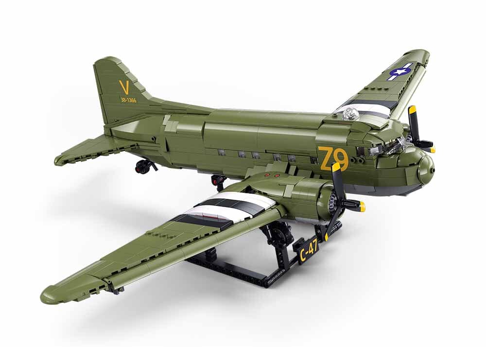 Douglas C-47S Skytrain (Dakota) brick plane model - Sluban M38-B1366 - 1015 bricks - Image 4