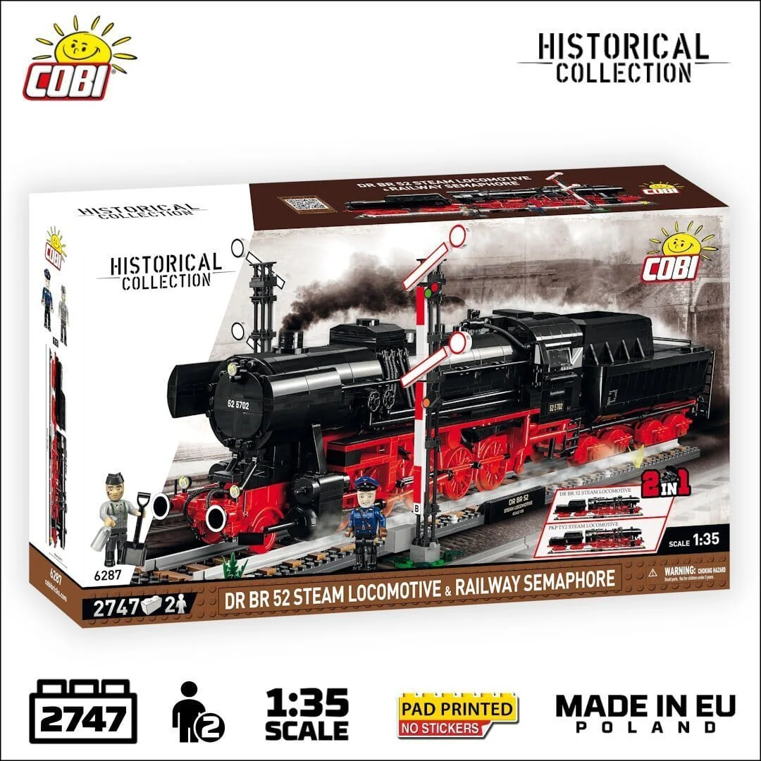 DRB Class 52 Steam Locomotive & Semaphore brick model - COBI 6287 - 2747 bricks - Image 3