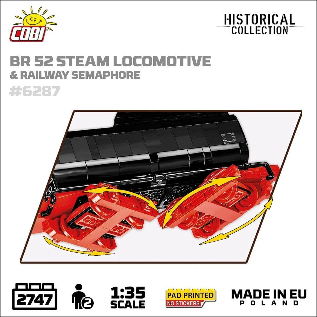 DRB Class 52 Steam Locomotive & Semaphore brick model - COBI 6287 - 2747 bricks - Image 7