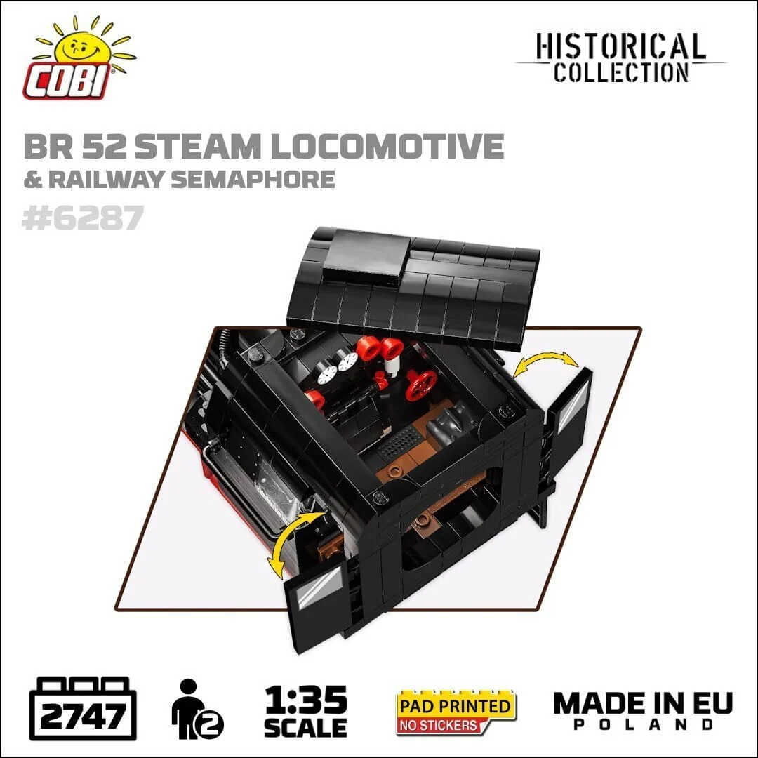 DRB Class 52 Steam Locomotive & Semaphore brick model - COBI 6287 - 2747 bricks - Image 9