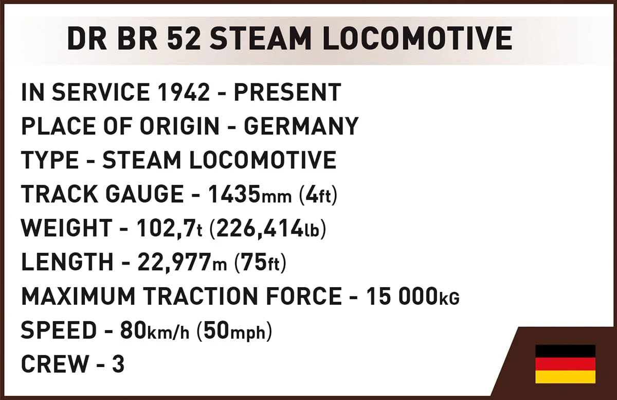 DRB Class 52 Steam Locomotive with coal wagon brick model - COBI 6282 - 2505 bricks - Image 12