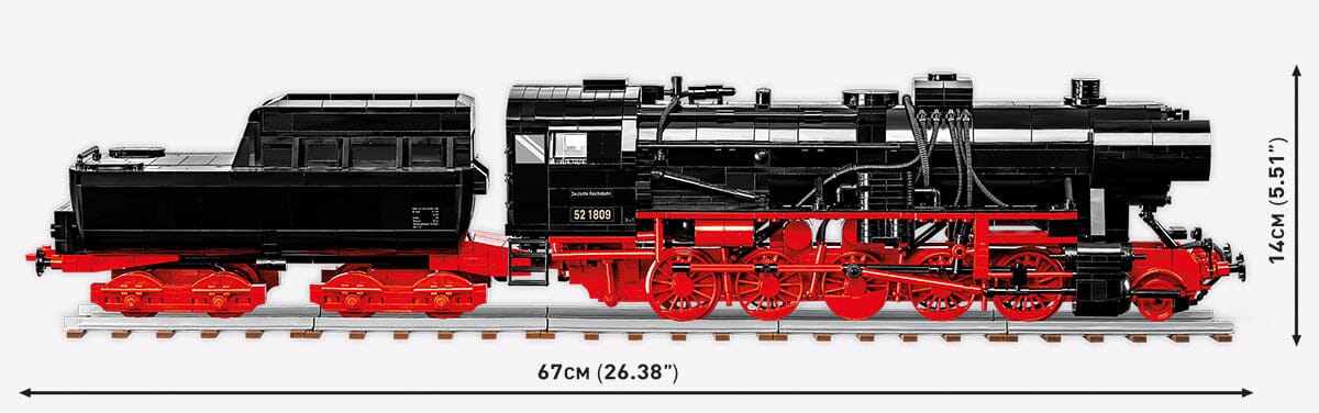 DRB Class 52 Steam Locomotive with coal wagon brick model - COBI 6282 - 2505 bricks - Image 6