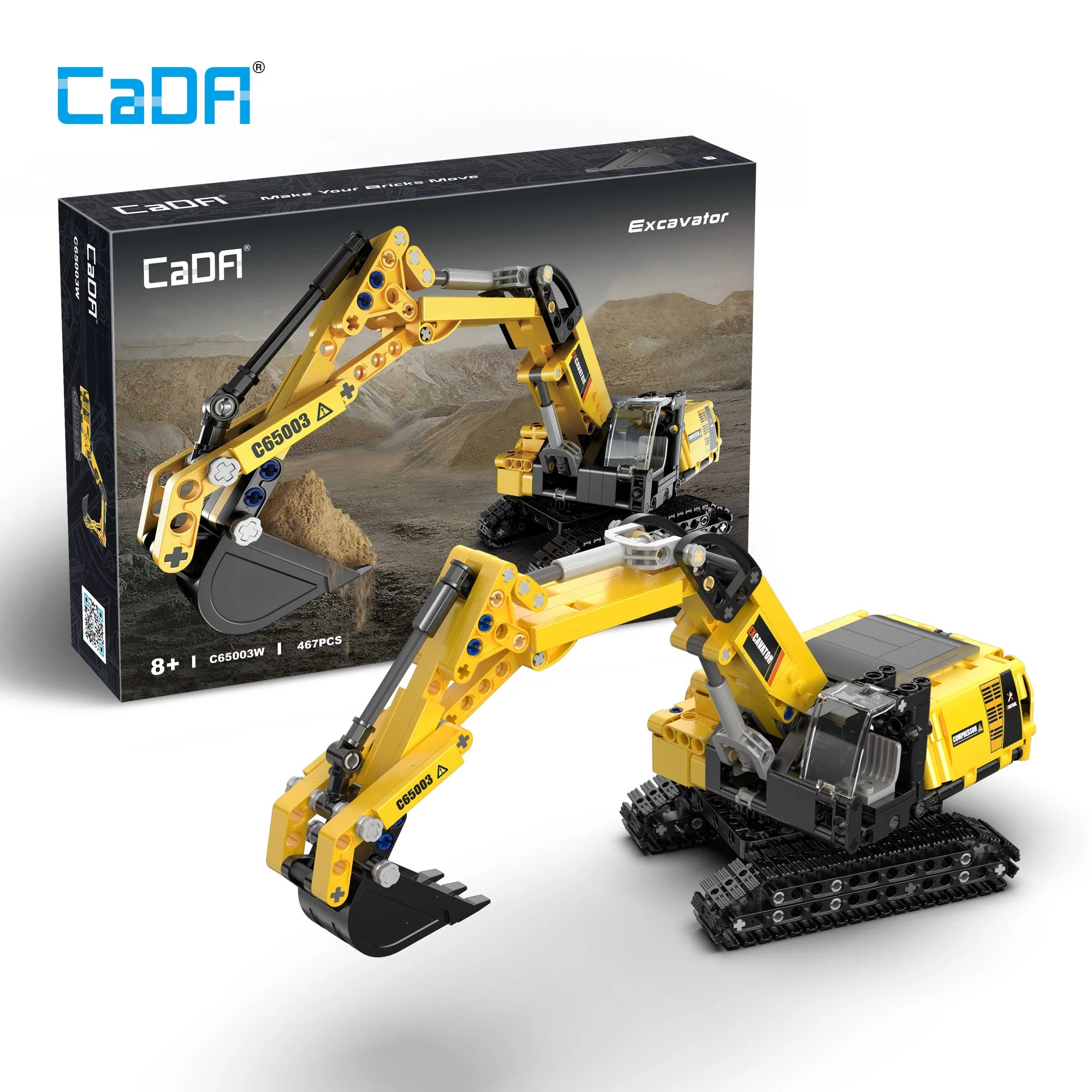 Excavator - CaDA C65003W - 467 Bricks