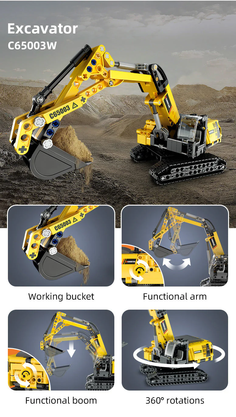 Excavator - CaDA C65003W - 467 Bricks - Image 2