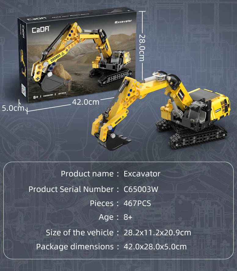 Excavator - CaDA C65003W - 467 Bricks - Image 3