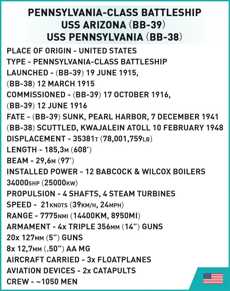 Executive Edition - 2 in 1 Pennsylvania-Class Battleship - COBI 4842 - 2088 Bricks - Image 11