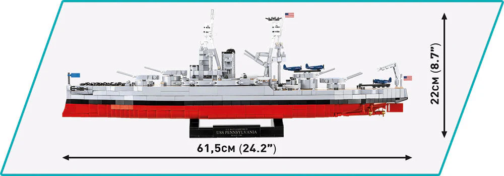 Executive Edition - 2 in 1 Pennsylvania-Class Battleship - COBI 4842 - 2088 Bricks - Image 4