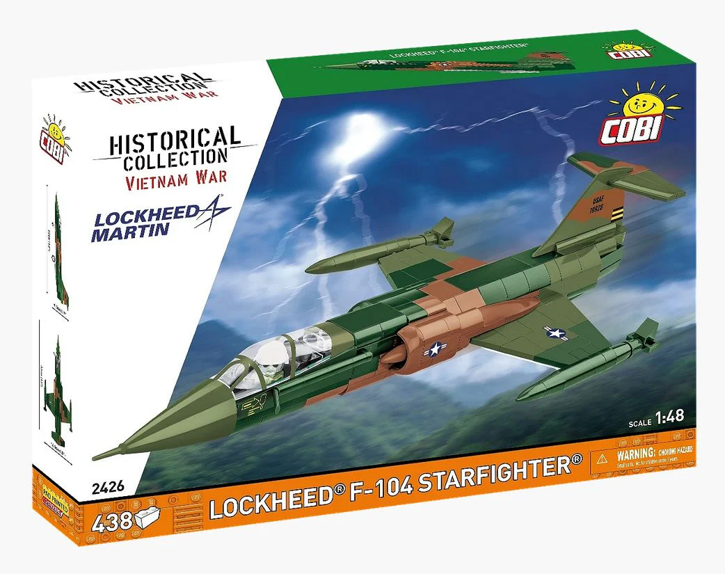 Lockheed F-104 Starfighter plane brick model - COBI 2426 - 420 bricks