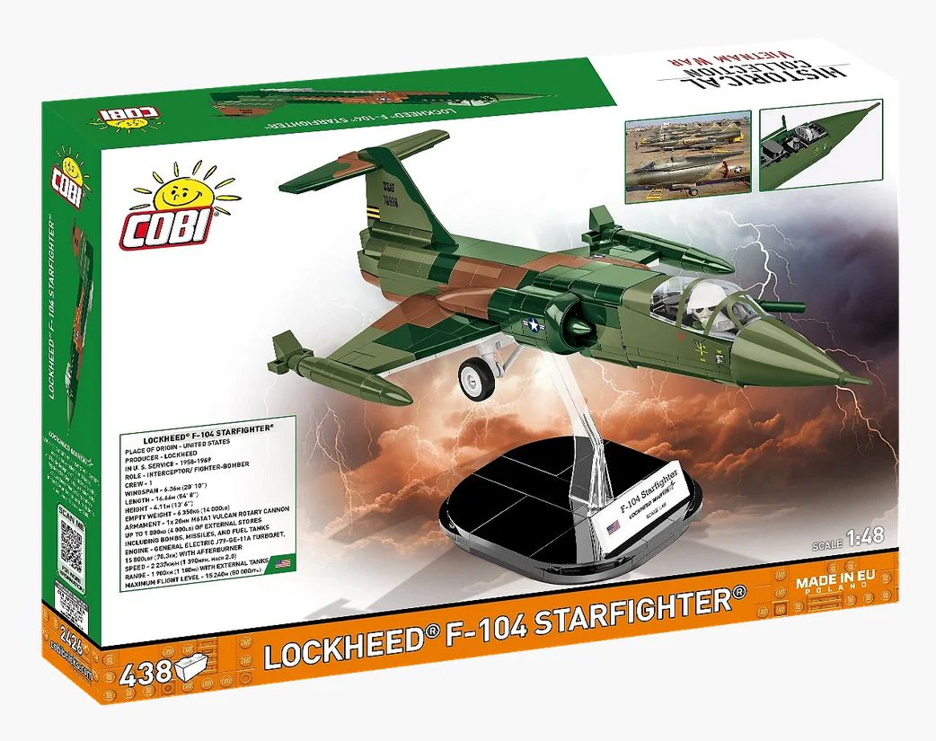 Lockheed F-104 Starfighter plane brick model - COBI 2426 - 420 bricks - Image 2