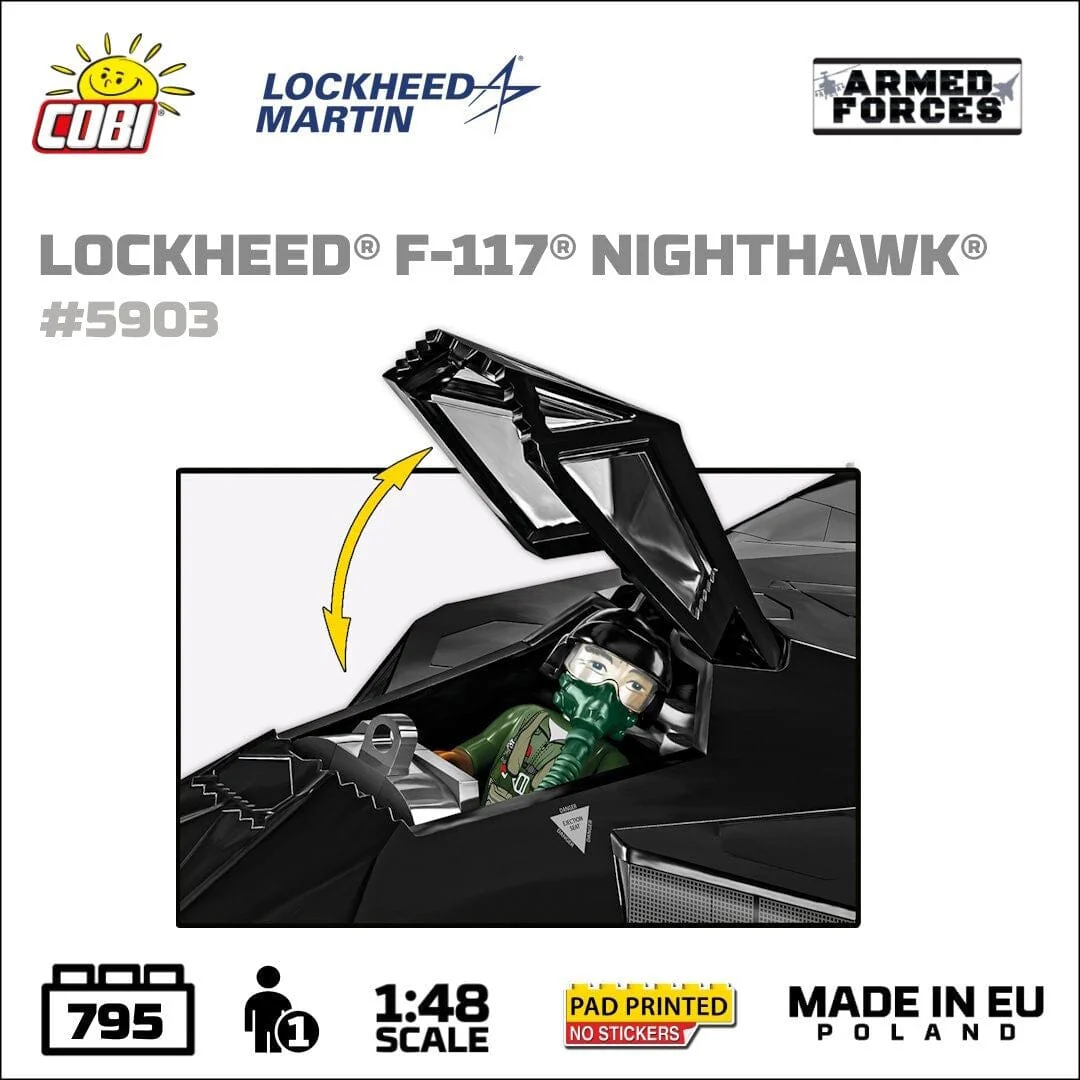 F-117 Nighthawk brick aircraft model - COBI 5903 - 798 bricks - Image 5