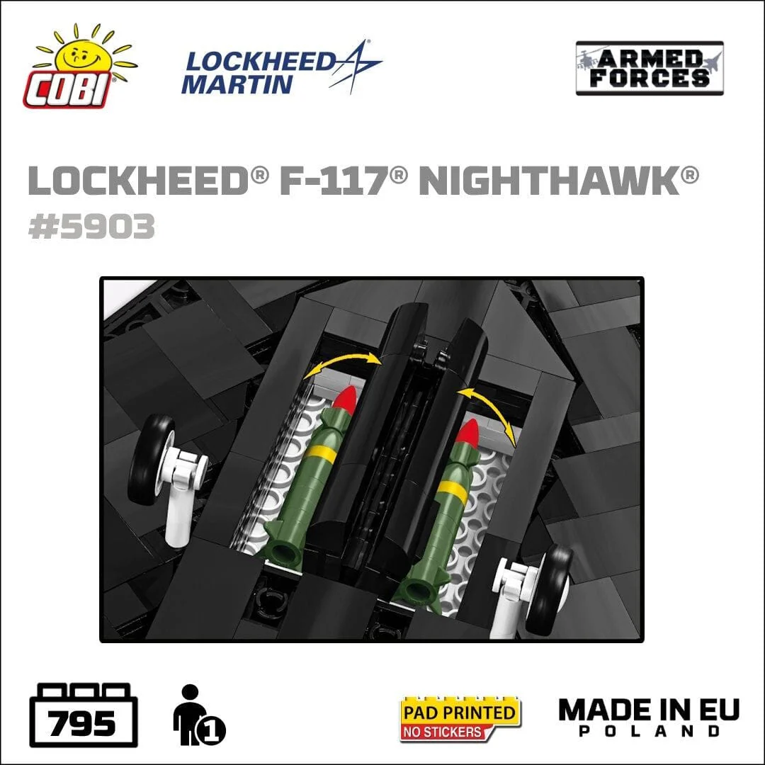 F-117 Nighthawk brick aircraft model - COBI 5903 - 798 bricks - Image 6