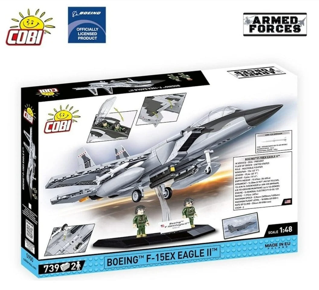 F-15EX Eagle II plane brick model - COBI 5900- 739 bricks - Image 3