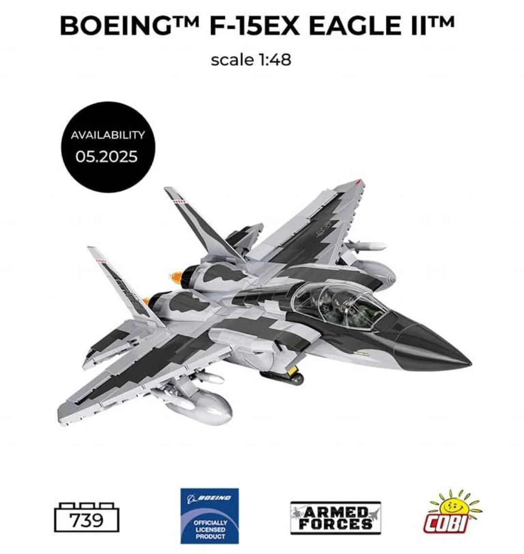 F-15EX Eagle II plane brick model - COBI 5900- 739 bricks - Image 5