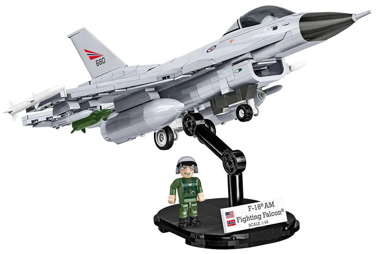 F-16 AM Fighting Falcon brick plane model - COBI 5913 - 499 bricks