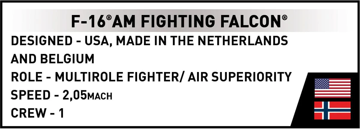 F-16 AM Fighting Falcon brick plane model - COBI 5913 - 499 bricks - Image 11