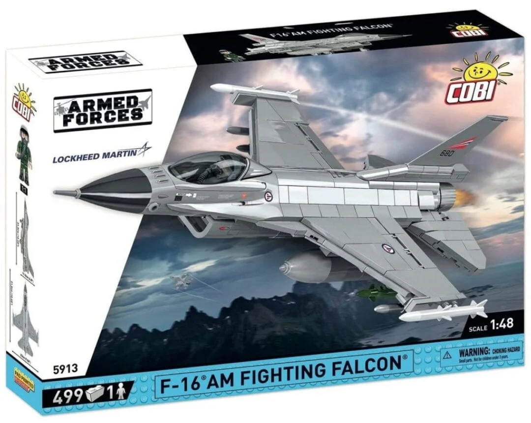 F-16 AM Fighting Falcon brick plane model - COBI 5913 - 499 bricks - Image 5