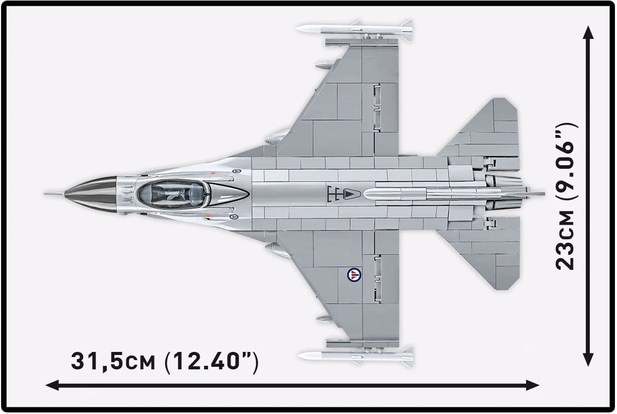 F-16 AM Fighting Falcon brick plane model - COBI 5913 - 499 bricks - Image 7