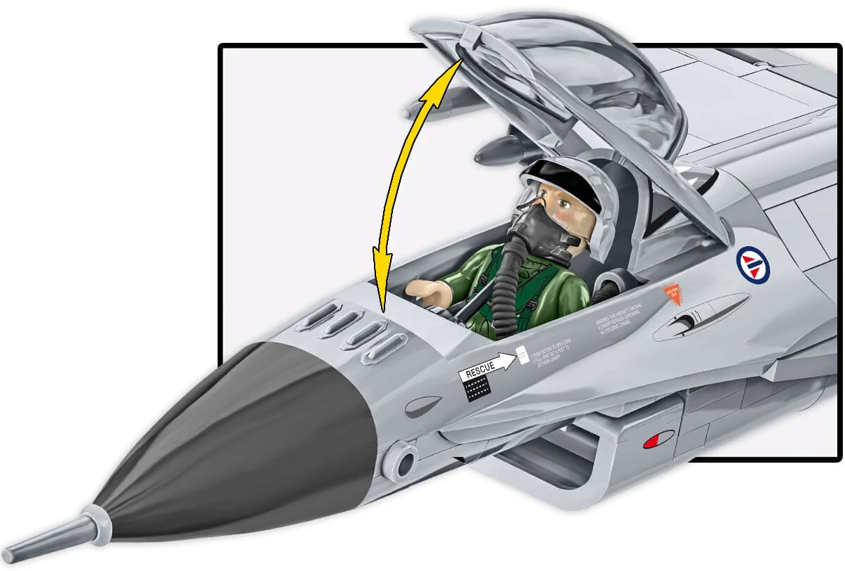 F-16 AM Fighting Falcon brick plane model - COBI 5913 - 499 bricks - Image 8